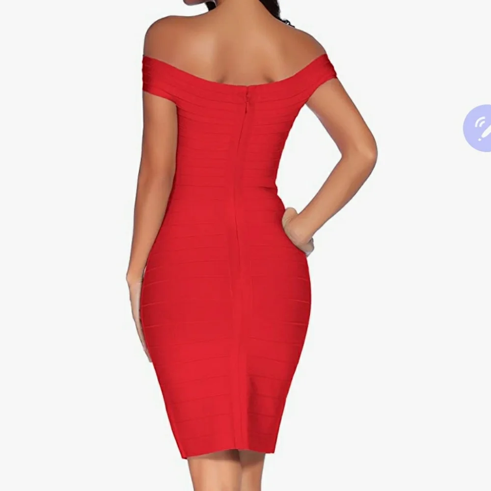 Women's Rayon Off Shoulder Bandage Bodycon Party Dress XS - Picture 2 of 10